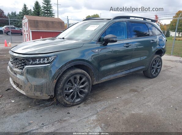 5XYRHDLF7NG151653 2022 KIA SORENTO Green Vista tres cuartos delantera izquierda