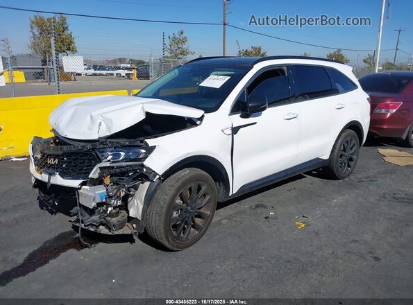 5XYRKDLF2NG081576 2022 KIA SORENTO White Առջևի ձախ երեք քառորդ տեսարան
