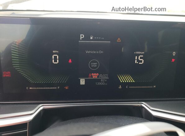5XYRL4JCXRG279883 2024 KIA SORENTO Gray ხელსაწყოთა პანელის ხედი