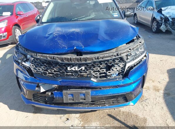 5XYRL4LC2NG131928 2022 KIA SORENTO Blue Вид спереду
