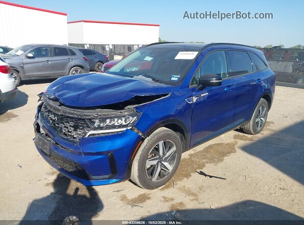 5XYRL4LC2NG131928 2022 KIA SORENTO Blue Передня ліва чверть