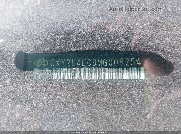 5XYRL4LC9MG008254 2021 KIA SORENTO Red Engine compartment view
