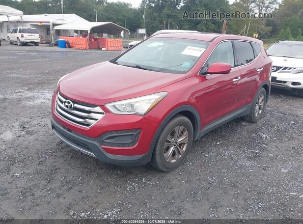 5XYZT3LB6GG359337 2016 HYUNDAI SANTA FE SPORT Red Առջևի ձախ երեք քառորդ տեսարան