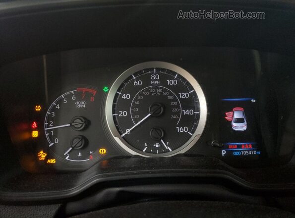 5YFEPRAE2LP099043 2020 TOYOTA LL Silver Widok zestawu wskaźników