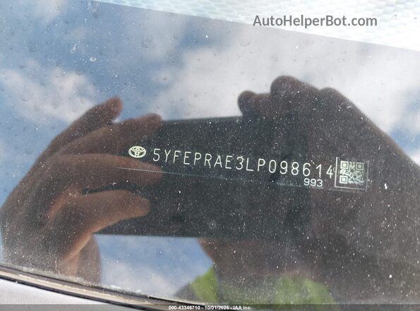 5YFEPRAE3LP098614 2020 TOYOTA LL Light Blue Вид підкапотного простору