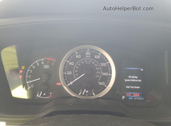 5YFEPRAE7LP094761 2020 TOYOTA LL White Instrument cluster view