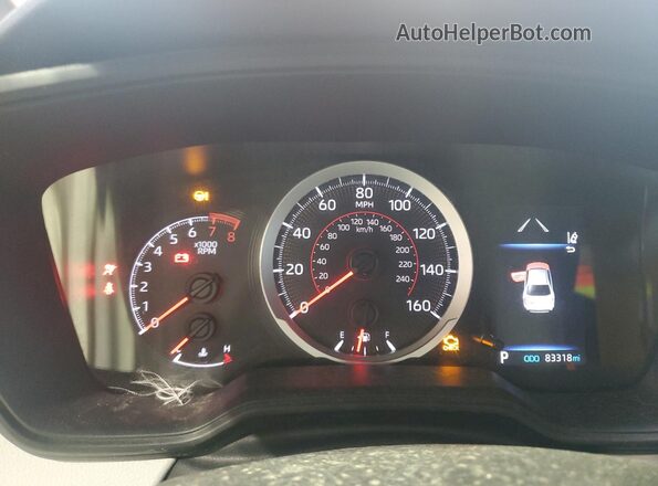 5YFS4RCE9LP019536 2020 TOYOTA LL Red Instrument cluster view