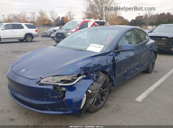 5YJ3E1EA1RF722467 2024 TESLA MODEL 3 Blue Widok z przodu
