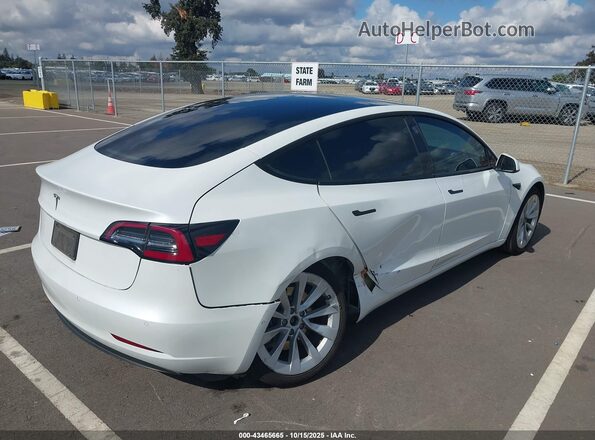 5YJ3E1EA4NF185216 2022 TESLA MODEL 3 White Հետևի աջ
