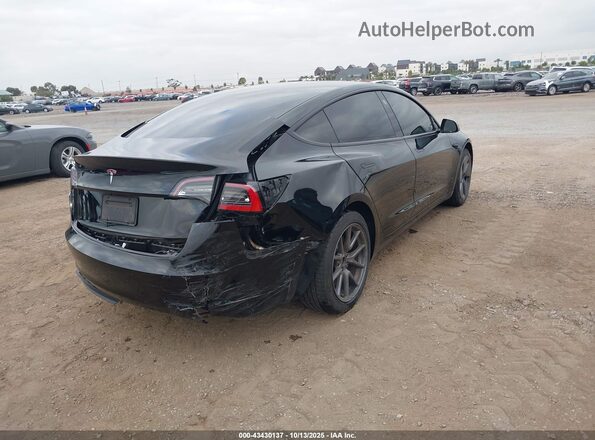 5YJ3E1EA4NF376652 2022 TESLA MODEL 3 Black Rear right