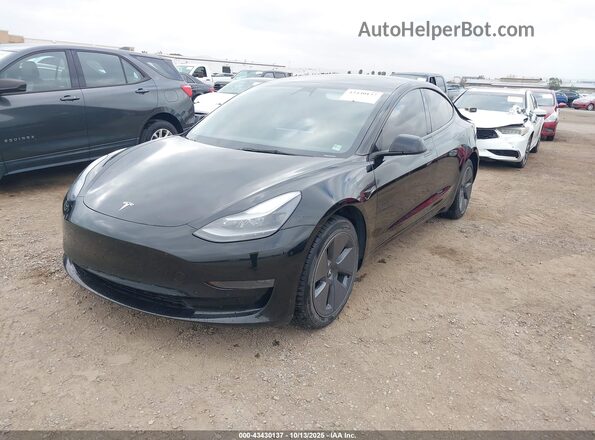 5YJ3E1EA4NF376652 2022 TESLA MODEL 3 Black Front left