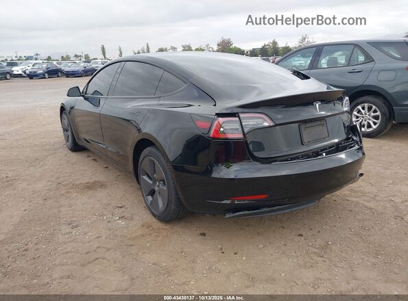 5YJ3E1EA4NF376652 2022 TESLA MODEL 3 Black Rear left