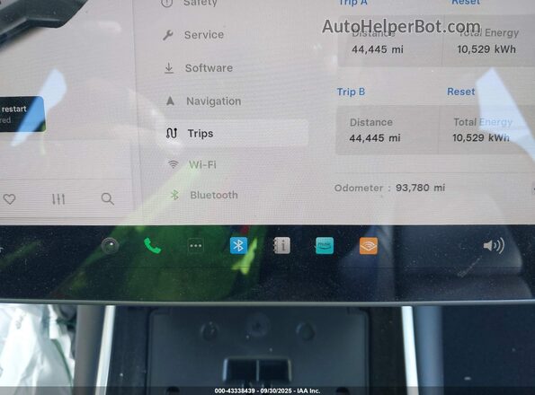 5YJ3E1EB0LF786998 2020 TESLA MODEL 3 Gray Widok wnętrza 360 stopni