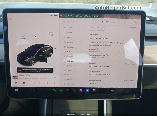 5YJ3E1EB0LF790856 2020 TESLA MODEL 3 Black 