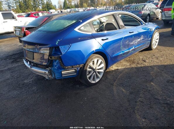 5YJ3E1EB1LF669138 2020 TESLA MODEL 3 Blue Rear right