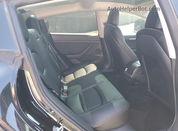 5YJ3E1EB1NF152389 2022 TESLA MODEL Black Vista de los asientos traseros