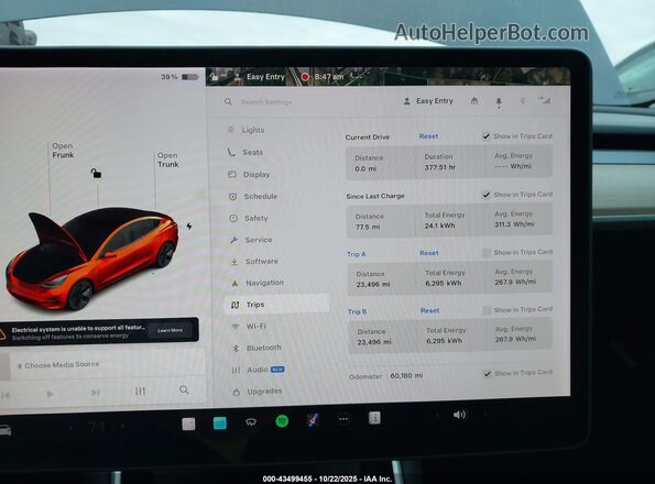 5YJ3E1EB2LF616447 2020 TESLA MODEL 3 Gray Вид задніх сидінь