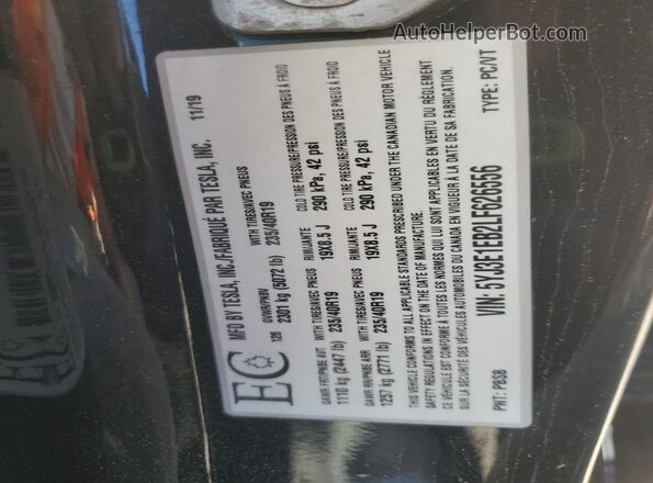 5YJ3E1EB2LF626556 2020 TESLA MODEL Black Widok komory silnika