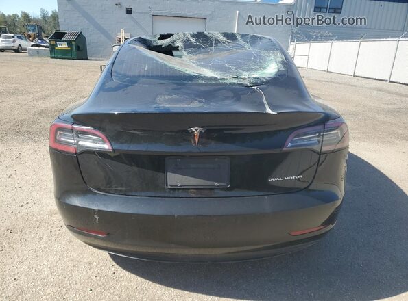 5YJ3E1EB2LF626556 2020 TESLA MODEL Black Widok z tyłu