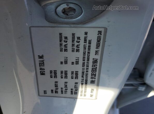 5YJ3E1EB3LF619647 2020 TESLA MODEL White Widok komory silnika