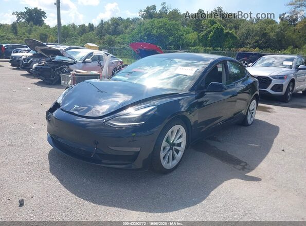 5YJ3E1EB3MF092467 2021 TESLA MODEL 3 Черный Передняя левая четверть