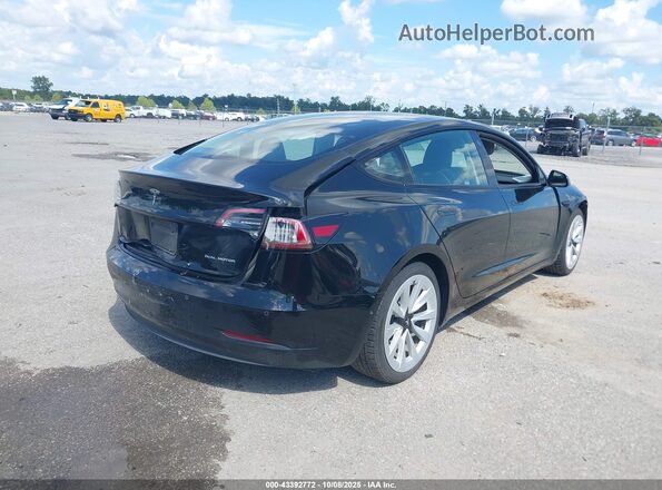 5YJ3E1EB3MF092467 2021 TESLA MODEL 3 Черный Задняя правая четверть