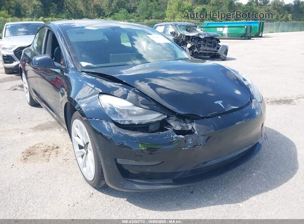 5YJ3E1EB3MF092467 2021 TESLA MODEL 3 Черный Вид спереди
