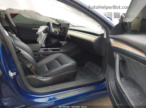 5YJ3E1EB3NF186592 2022 TESLA MODEL 3 Blue წინა სალონის ხედი