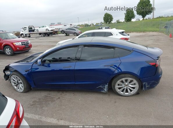 5YJ3E1EB3NF186592 2022 TESLA MODEL 3 Blue სალონის 360-გრადუსიანი ხედი