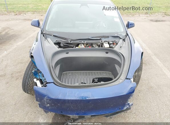 5YJ3E1EB3NF186592 2022 TESLA MODEL 3 Blue უკანა ხედი