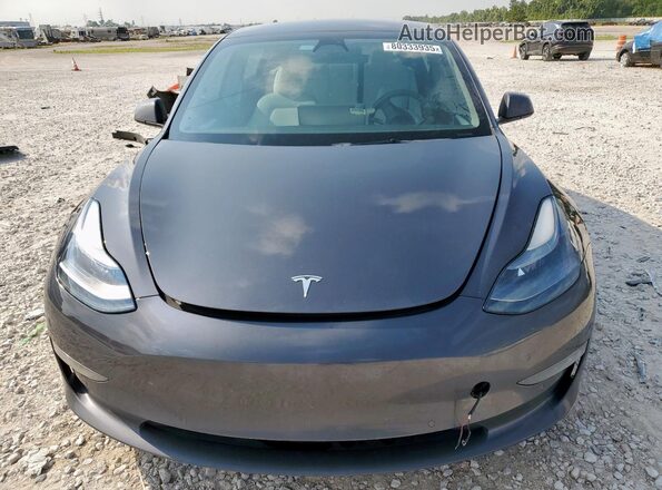 5YJ3E1EB3NF240280 2022 TESLA MODEL Gray Widok z przodu