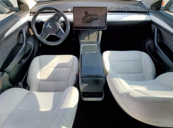 5YJ3E1EB3NF240280 2022 TESLA MODEL Gray Widok deski rozdzielczej