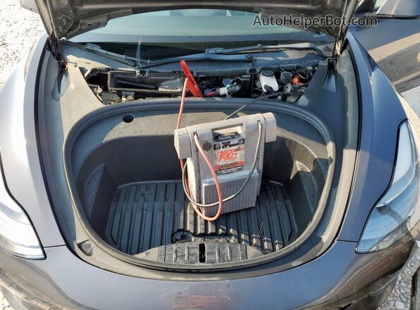 5YJ3E1EB3NF240280 2022 TESLA MODEL Gray Widok wnętrza z tyłu