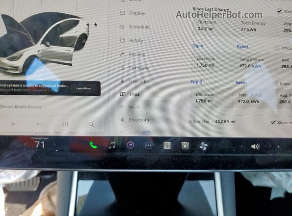 5YJ3E1EB4LF744429 2020 TESLA MODEL White ხელსაწყოთა პანელის ხედი