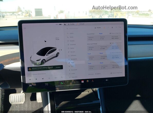 5YJ3E1EB4LF803253 2020 TESLA MODEL 3 White Вид задніх сидінь