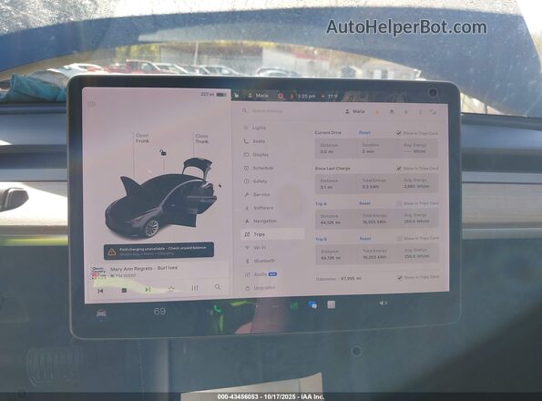 5YJ3E1EB4MF050874 2021 TESLA MODEL 3 Gray Vista de los asientos traseros