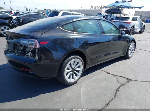 5YJ3E1EB4NF137966 2022 TESLA MODEL 3 Black Tył prawy
