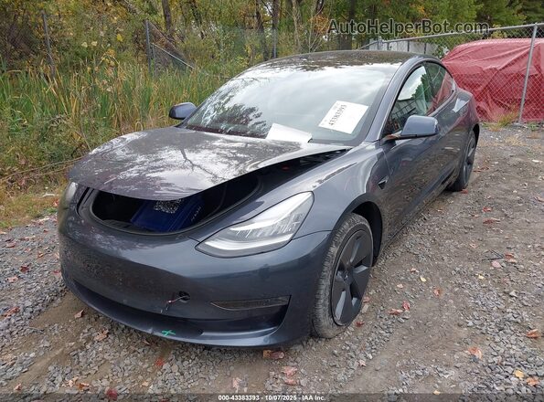 5YJ3E1EB4NF260019 2022 TESLA MODEL 3 Gray Widok z przodu