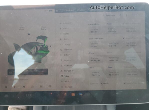 5YJ3E1EB4NF261638 2022 TESLA MODEL Серый Вид щитка приборов
