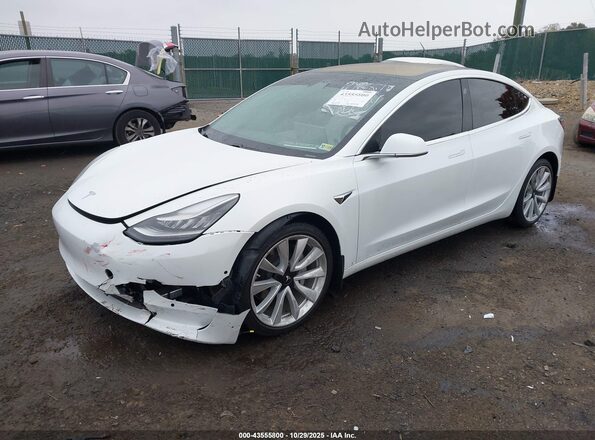 5YJ3E1EB5LF791596 2020 TESLA MODEL 3 White Front left