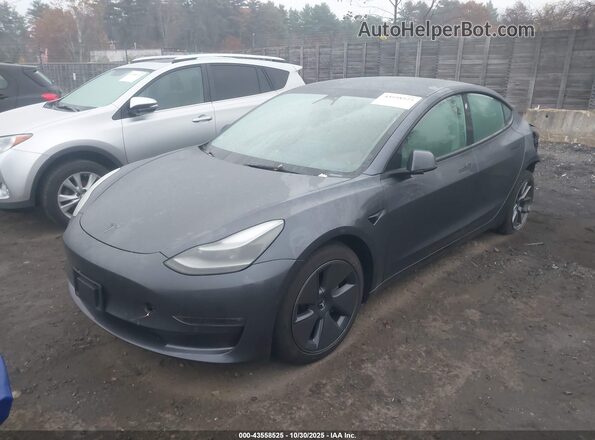 5YJ3E1EB5NF181927 2022 TESLA MODEL 3 Gray Передня ліва чверть