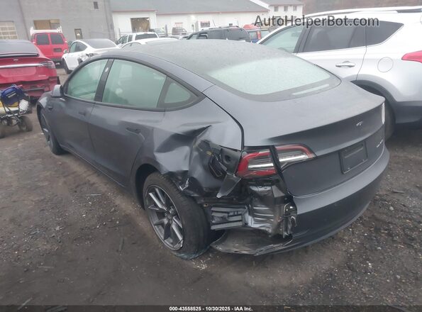 5YJ3E1EB5NF181927 2022 TESLA MODEL 3 Gray Задня ліва чверть