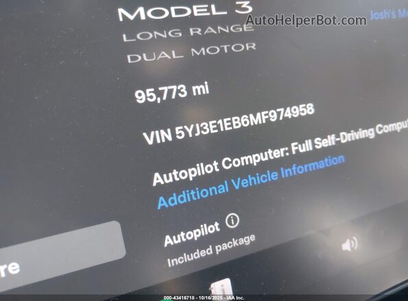 5YJ3E1EB6MF974958 2021 TESLA MODEL 3 Black 