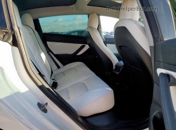 5YJ3E1EB7LF712669 2020 TESLA MODEL White Вид задніх сидінь