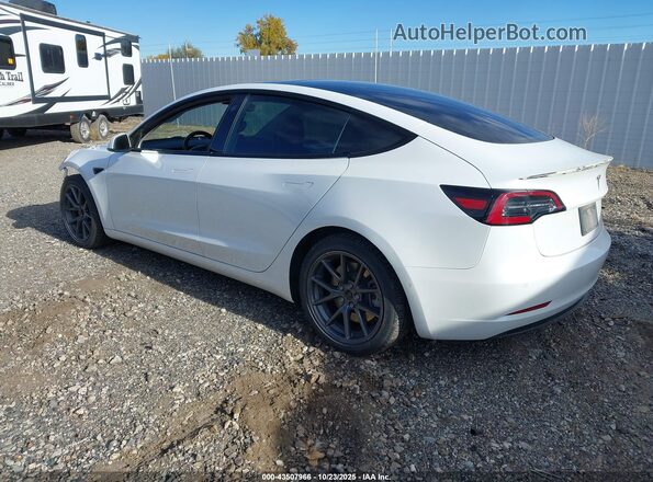 5YJ3E1EB7MF998654 2021 TESLA MODEL 3 White უკანა მარცხენა