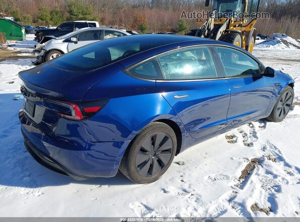 5YJ3E1EB7RF737029 2024 TESLA MODEL 3 Синий Задняя правая четверть