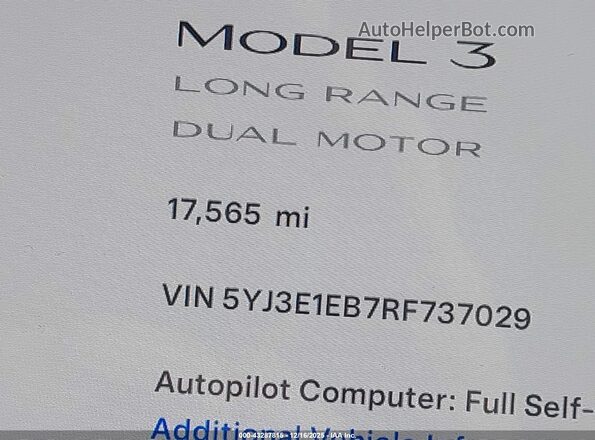 5YJ3E1EB7RF737029 2024 TESLA MODEL 3 Синий 