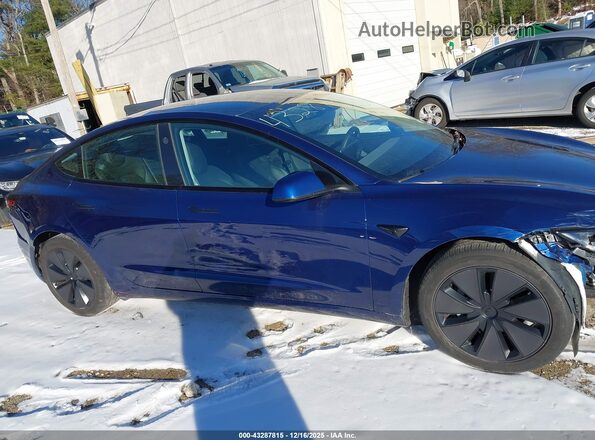 5YJ3E1EB7RF737029 2024 TESLA MODEL 3 Синий Вид задней части салона