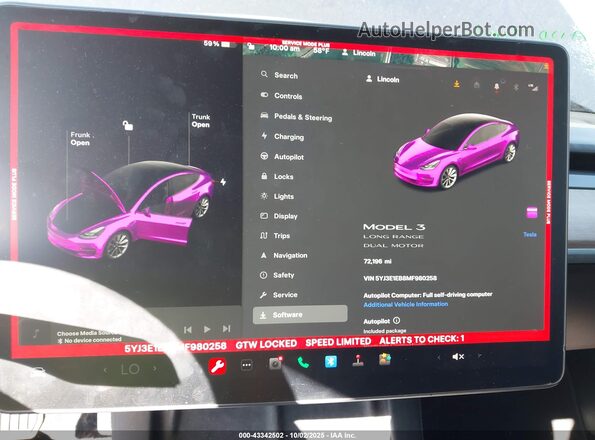 5YJ3E1EB8MF980258 2021 TESLA MODEL 3 Gray 