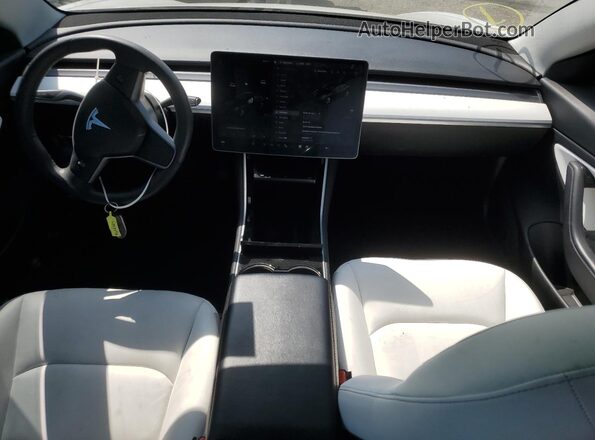 5YJ3E1EB9LF622889 2020 TESLA MODEL White Dashboard view